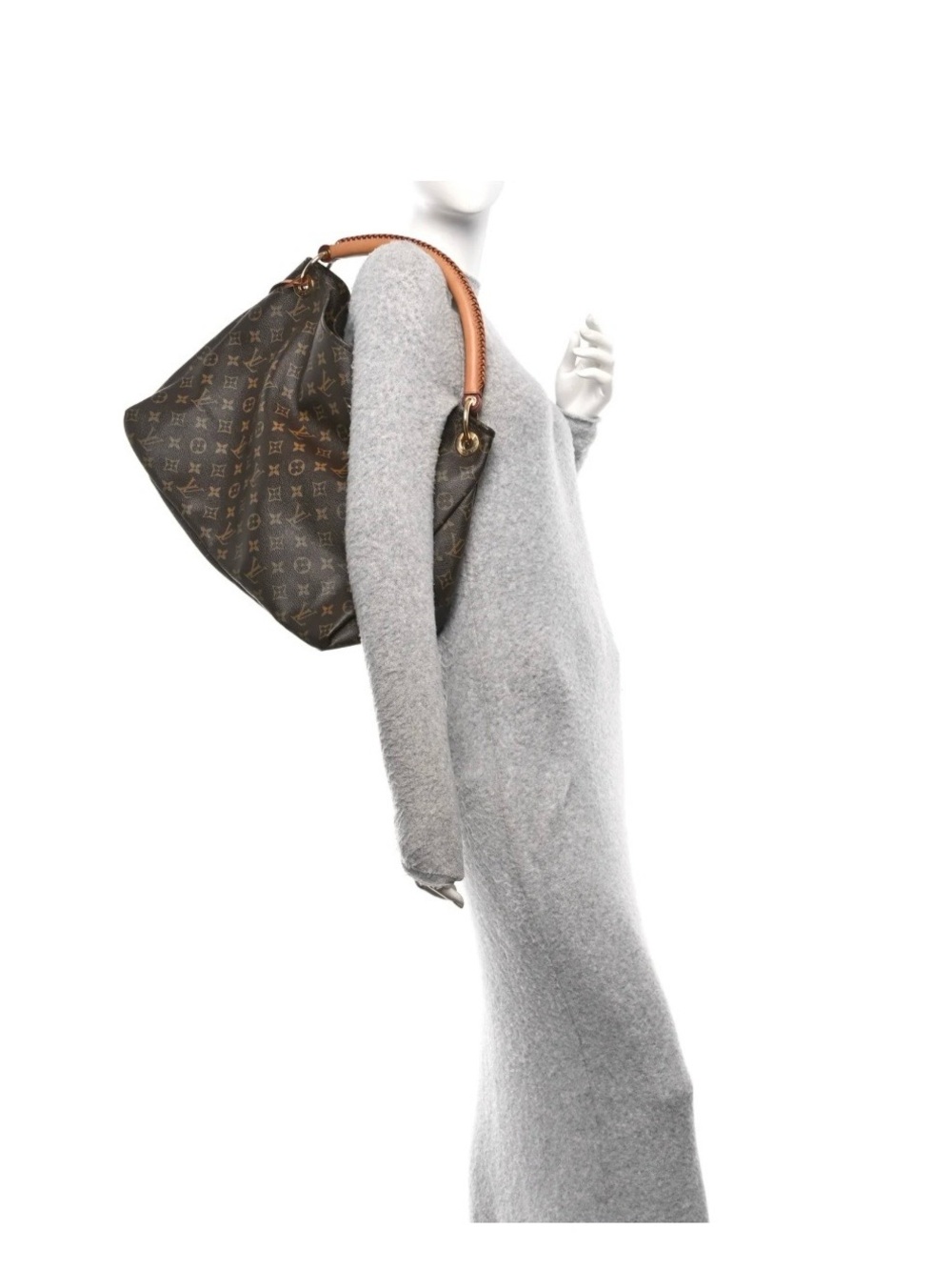 Louis Vuitton Monogram Canvas Top Handle Tote in Brown and Tan - Picture 2 of 6